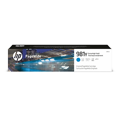 HP printer cartridge in a box, labeled 981Y Extra High Yield.