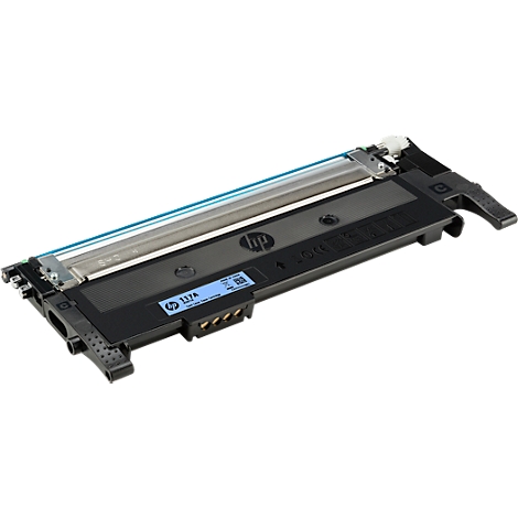 Black HP toner cartridge. 117A and HP logo visible.