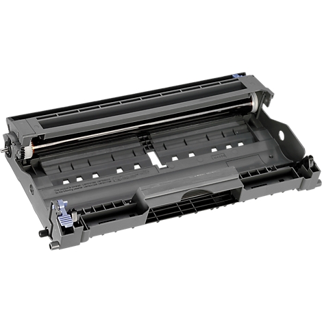 Detailed view of a gray printer drum unit.