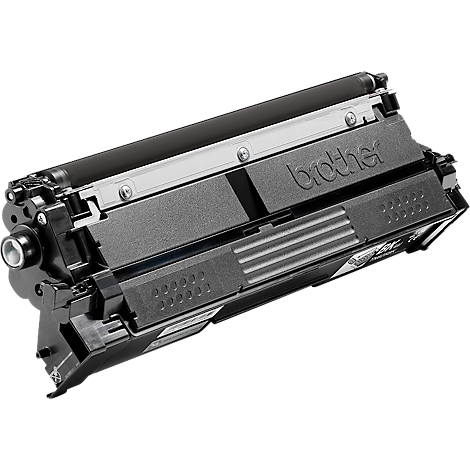 Zwarte Brother tonercartridge op een witte achtergrond.