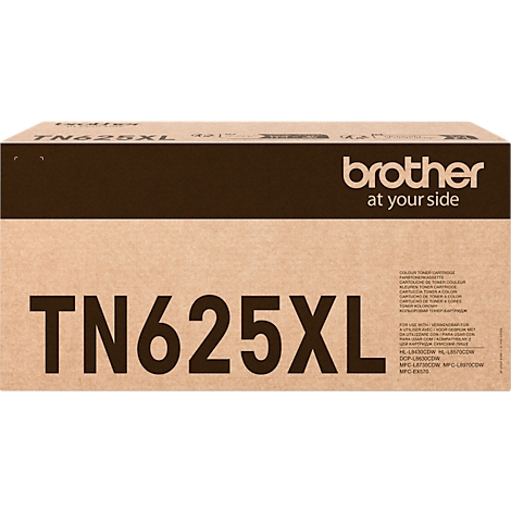 Bruine doos voor Brother toner cartridge TN625XL met merklogo en modelnaam.