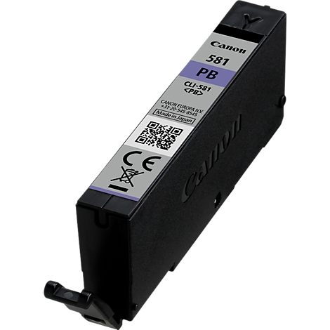 Zwarte inktcartridge, Canon 581 PB, tekst op etiket.