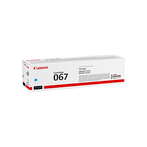 Verpakking van een Canon 067 inktcartridge op een witte achtergrond.
