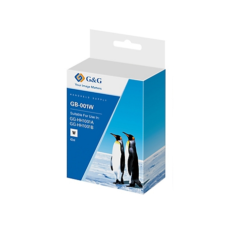 Inktcartridge met pinguïnmotief. De verpakking toont twee pinguïns op een ijzige ondergrond en productinformatie.