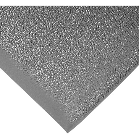 Close-up of grey textured material, viewed slightly from the side.