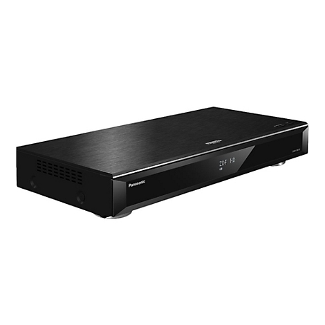 Schwarzer Panasonic Blu-Ray-Player mit ZDF HD-Anzeige.