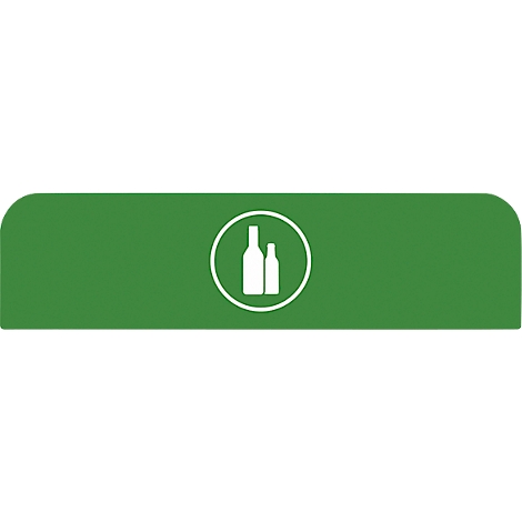 Bouton vert avec un cercle blanc représentant deux bouteilles de vin.