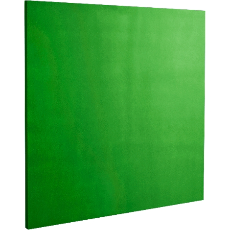 Un tissu de fond vert, photographié en diagonale sur le côté.