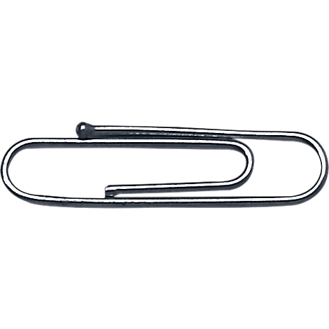 Close-up of a silver paperclip.