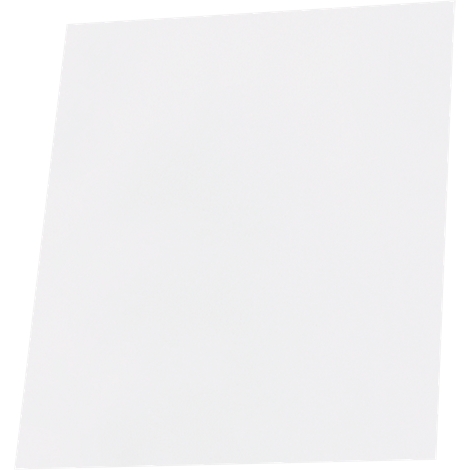White paper, square, set at an angle.