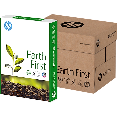 Papier copieur HP Earth First CHP140, climatiquement neutre, format A4, 80 g/m², blanc pur, 1 boîte = 5 x 500 feuilles