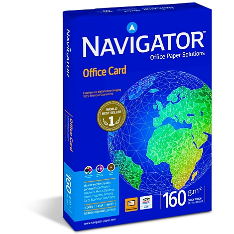 Papier copieur Office Card Navigator, A3, 160 g/m², ultra blanc, 1 bloc = 250 feuilles