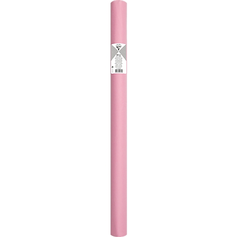 Emballage cosmétique cylindrique rose avec une bague décorative argentée. Le couvercle et la partie inférieure sont de la même couleur.