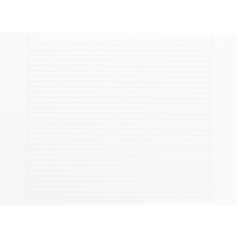 Une feuille de papier blanc avec de fines lignes horizontales et une large marge des deux côtés.