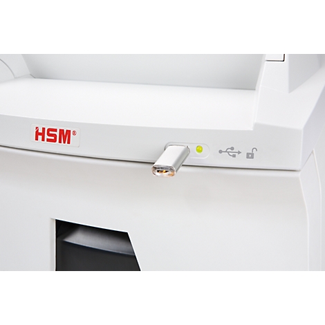 Papiervernietiger met automatische invoer HSM SECURIO AF350, veiligheidsniveau 4, deeltjes 4,5 x 30 mm, 14 vel, wit