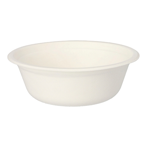 Bol beige, forme légèrement arrondie, idéale pour soupes ou salades.