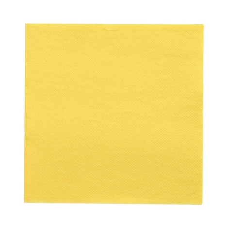 Een vierkant geel vel papier tegen een witte achtergrond.