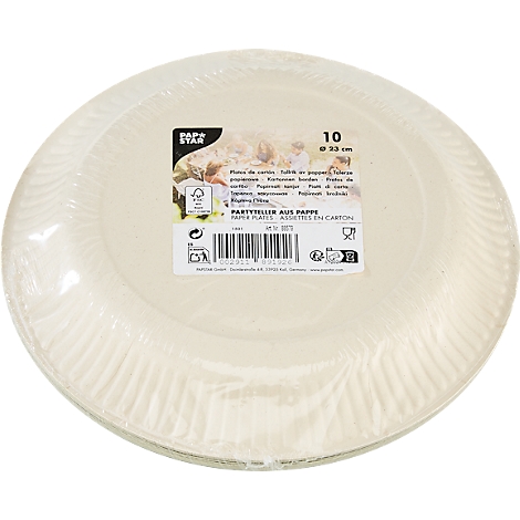 Papstar Pappteller „Football“, rund, Ø 230 mm, mehrfarbig bedruckt, 10 Stück