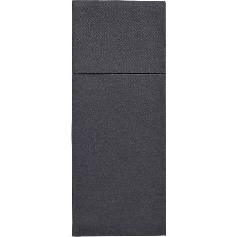 Boîte gris foncé, avec une surface légèrement texturée et une ligne horizontale.