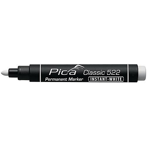 Nahaufnahme eines weißen Pica Classic 522 Permanent Markers.