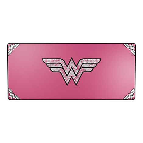 Rosa Mousepad mit Wonder Woman Logo.
