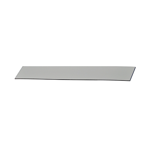 Placa rectangular gris claro con borde biselado, aislada sobre fondo blanco.