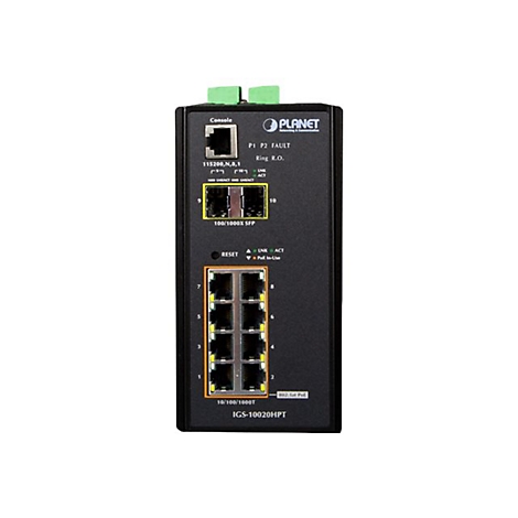 PLANET IGS-10020HPT - Switch - 10 Anschlüsse - managed