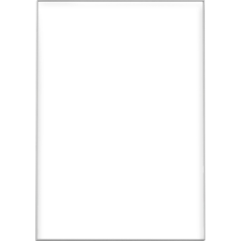 Cadre carré blanc qui semble légèrement surélevé.