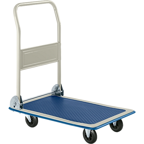 Beschuldiging Broers en zussen veiligheid Plateauwagen AM80, met inklapbare duwbeugel, draagvermogen 80 kg, L 725 x B  465 x H 810 mm voordelig kopen | Schäfer Shop