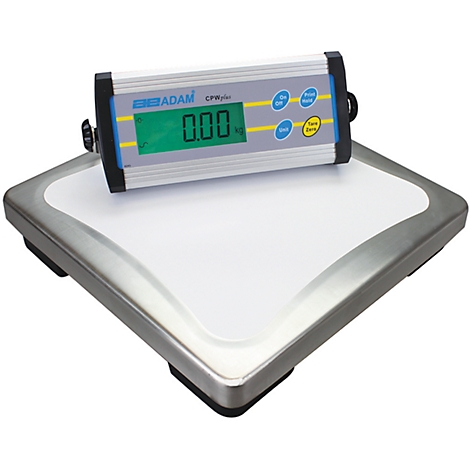 A digital scale showing 0.00 kg. The scale has a silver platform and a gray control panel.
