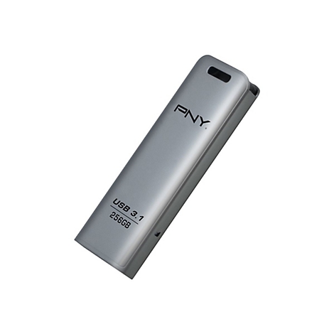 Clé USB PNY argentée, avec impression USB 3.1 et 256 Go.