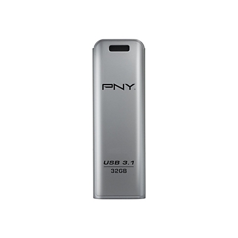 Une clé USB argentée de la marque PNY. La clé indique 'USB 3.1 32Go'.