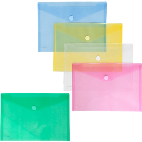 Foldersys Pochette pour documents - plastique coloré transparent