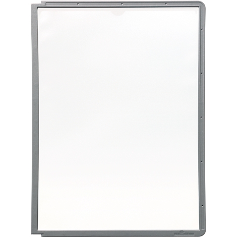 Un panneau rectangulaire blanc avec un cadre gris.