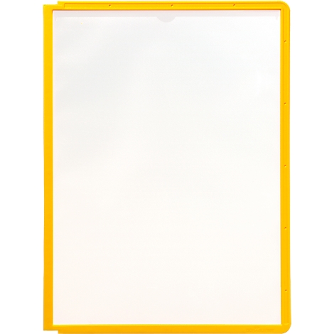 Cadre jaune avec une zone blanche ; idéal pour les présentations.