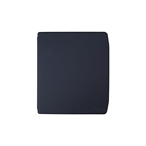 Dunkelblaues e-Reader-Cover mit matter Oberfläche vor weißem Hintergrund.