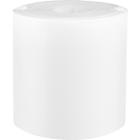 Een rol witte stof, mogelijk voor decoratieve doeleinden.