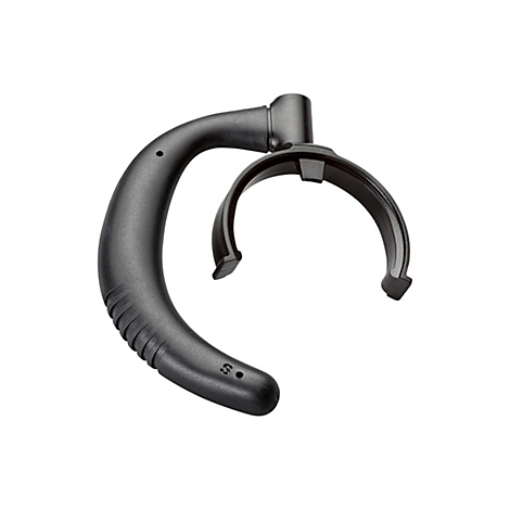 Schwarzer Griff, gebogen, mit einem halbkreisförmigen Bügel.