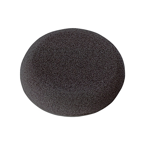 Dunkler, runder Gegenstand auf weißem Hintergrund, mit rauer, strukturierter Oberfläche.