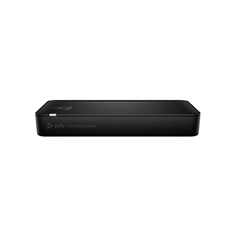 Schwarzes Poly Studio G62 Gerät, längliche Form mit weißem Logo.