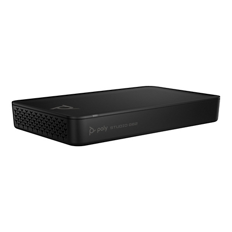 Poly Studio G62 No Radio or Power Cord - Videokonferenzsystem - Zertifiziert für Microsoft Teams, Certified for Poly Video - Schwarz - TAA-konform - mit PoE+ Adapter