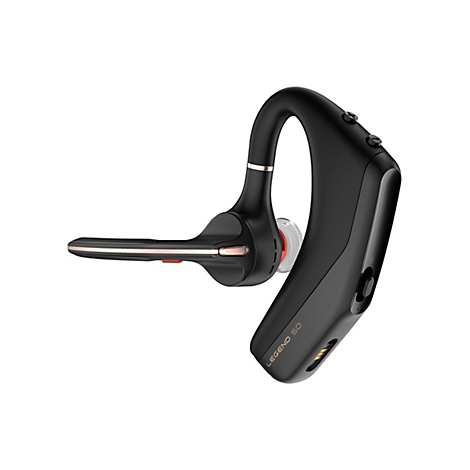 Schwarzes Bluetooth-Headset mit Goldakzenten. Aufschrift 'LEGEND 50'.