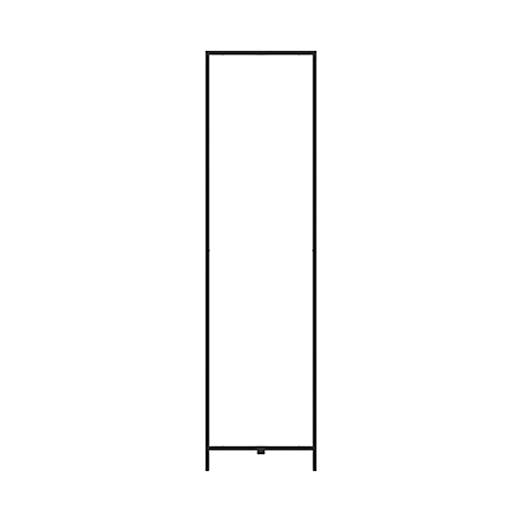 Cadre rectangulaire noir sur fond blanc. Les lignes supérieure et inférieure du cadre sont reliées par deux lignes verticales.