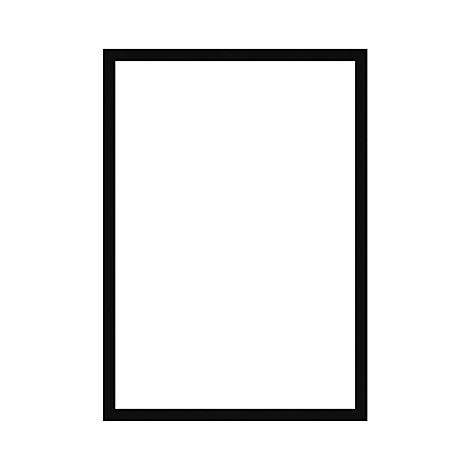 Cadre noir, rectangulaire, sur fond blanc.