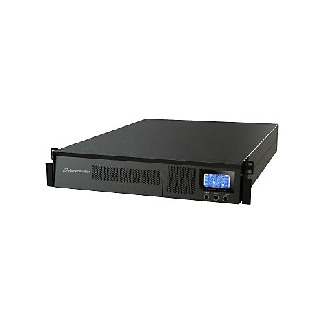 Schwarzes Serversystem mit blauem Display und der Aufschrift PowerWalker.