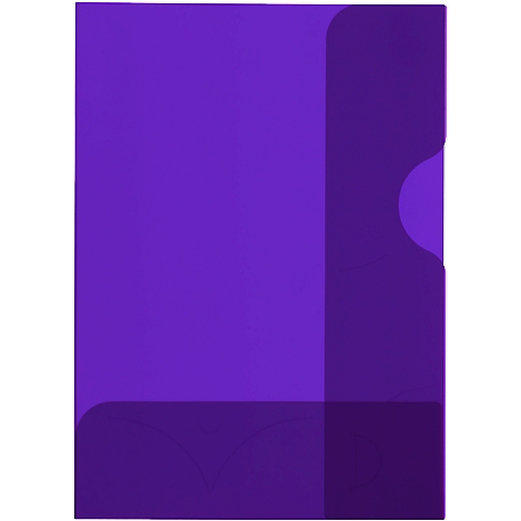 Eine violette Karteikarte mit abgerundeten Ecken und einem dunkleren violetten Bereich.