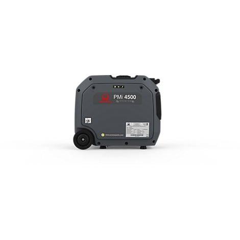 Grauer Inverter-Stromerzeuger PMi 4500 vor weißem Hintergrund.
