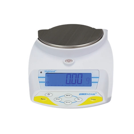 A white laboratory scale with a digital display showing 0.00 g.