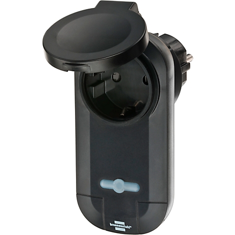 Prise électrique télécommandée BrematicPRO Brennenstuhl, noir, IP44 pour extérieur, 100 m de portée