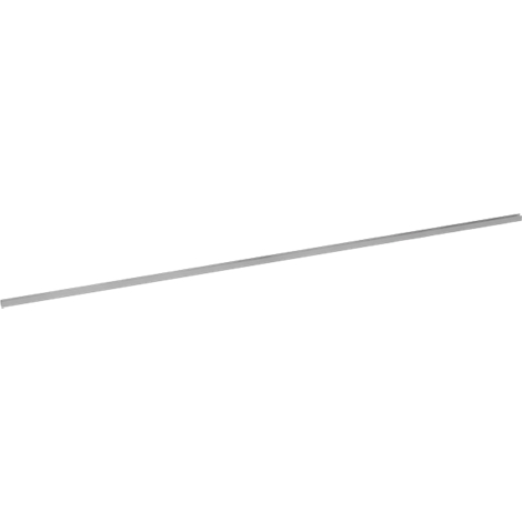 Une poutre grise et étroite, en diagonale sur fond blanc.
